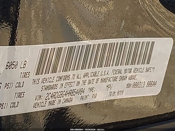 2017 DODGE GRAND CARAVAN SE PLUS