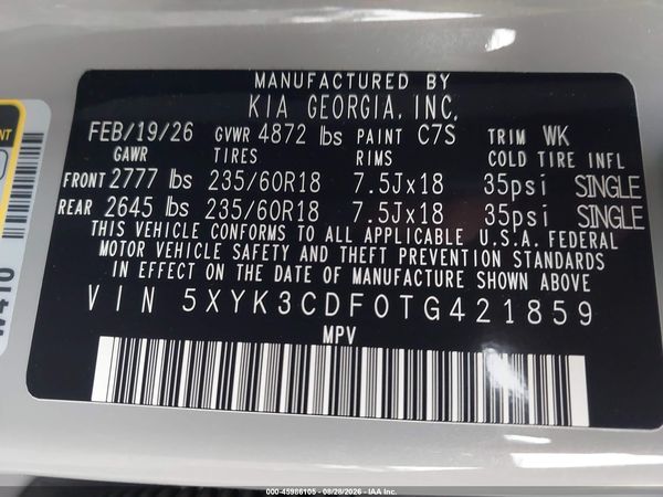 2026 KIA SPORTAGE EX — I9