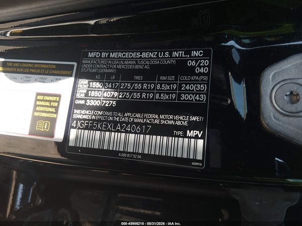 2020 MERCEDES-BENZ GLS 450 4MATIC — I9