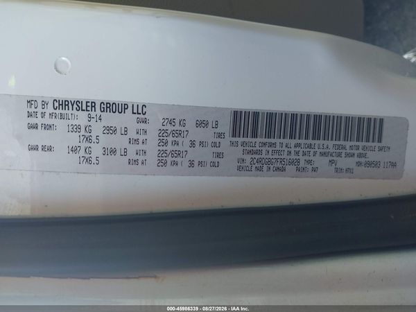2015 DODGE GRAND CARAVAN AMERICAN VALUE PKG — I9