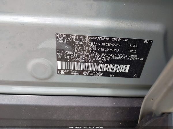 2021 TOYOTA RAV4 XLE PREMIUM — I9