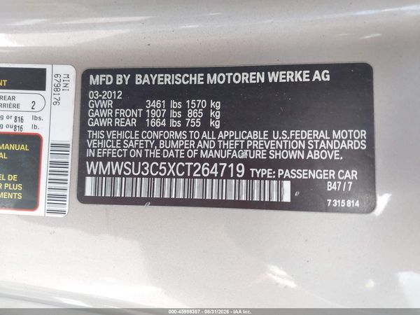 2012 MINI COOPER — I9