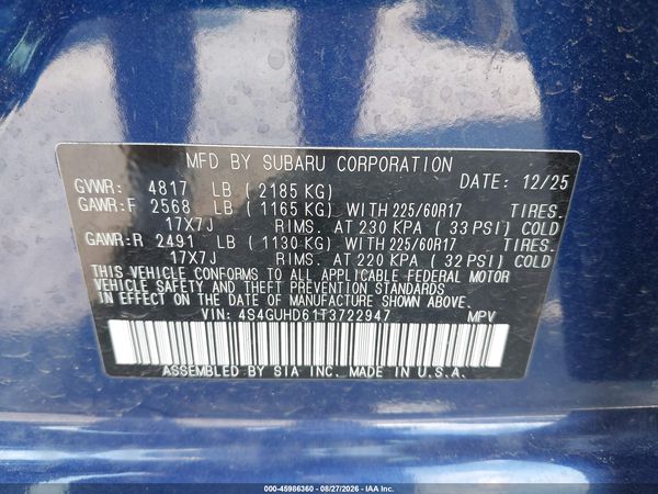 2026 SUBARU CROSSTREK PREMIUM — I9