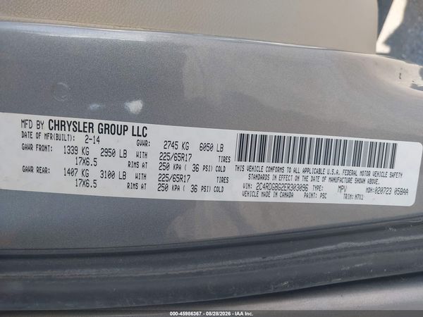 2014 DODGE GRAND CARAVAN SE 30TH ANNIVERSARY