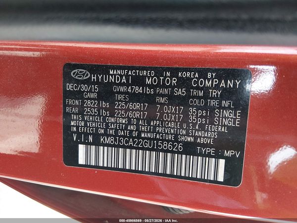 2016 HYUNDAI TUCSON ECO — I9
