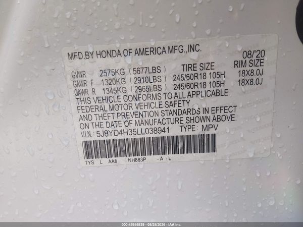 2020 ACURA MDX STANDARD