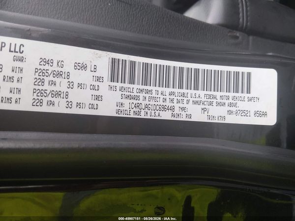 2013 DODGE DURANGO SXT