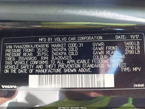 2018 VOLVO XC60 T6 MOMENTUM — I9