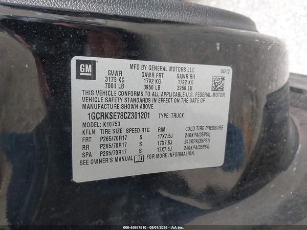 2012 CHEVROLET SILVERADO 1500 LT — I9