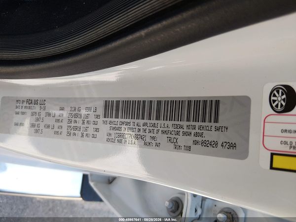 2019 RAM 1500 TRADESMAN  4X2 6'4 BOX