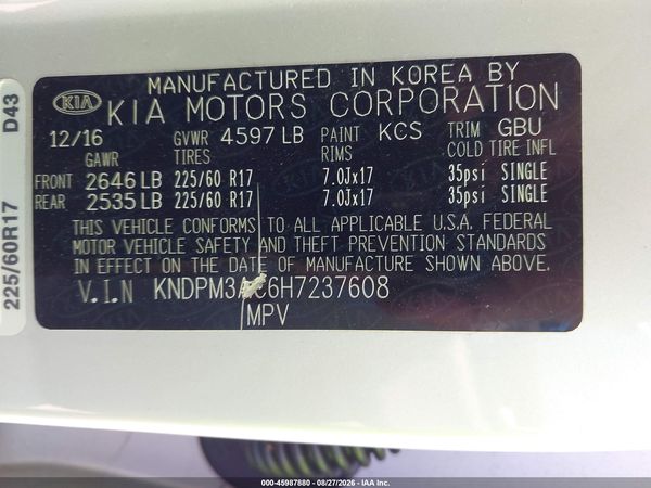 2017 KIA SPORTAGE LX