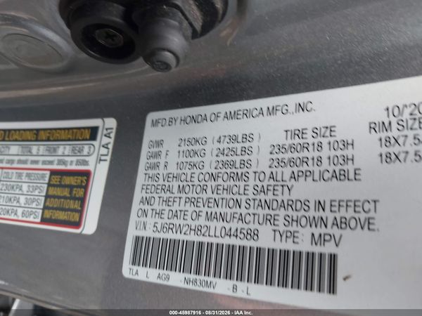 2020 HONDA CR-V AWD EX-L