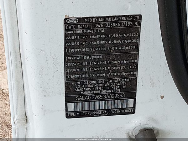 2016 LAND ROVER LR4 HSE — I9