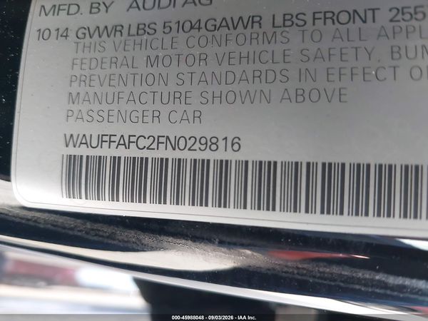2015 AUDI A6 2.0T PREMIUM