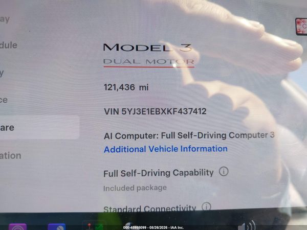 2019 TESLA MODEL 3 LONG RANGE/PERFORMANCE — I7