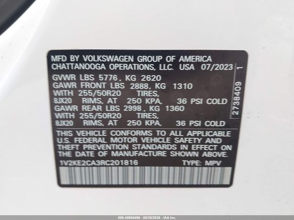 2024 VOLKSWAGEN ATLAS CROSS SPORT 2.0T SE W/TECHNOLOGY — I9