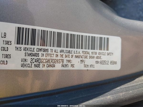 2014 DODGE GRAND CARAVAN SXT — I9