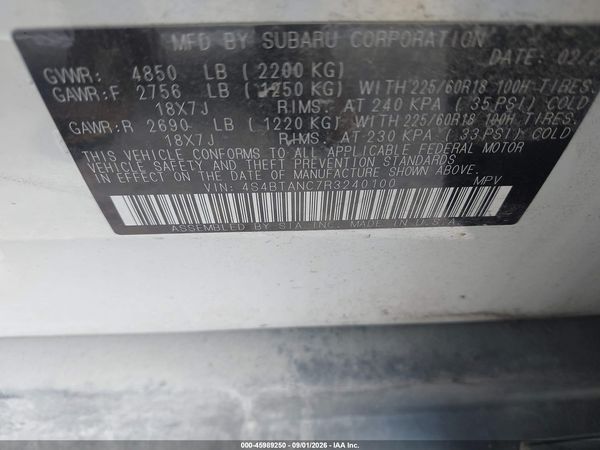 2024 SUBARU OUTBACK LIMITED — I9