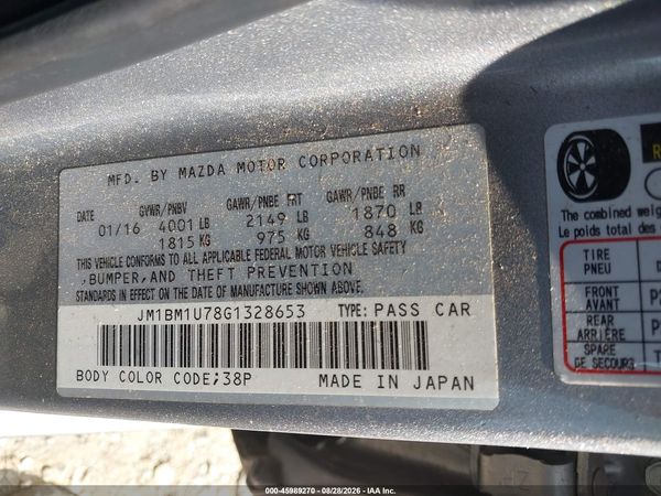 2016 MAZDA MAZDA3 Sport/GX — I9
