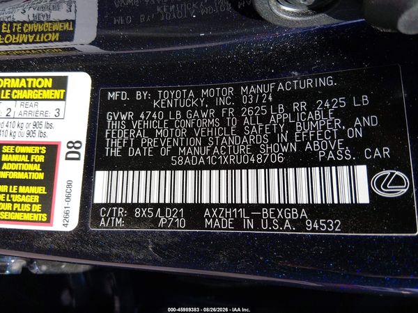 2024 LEXUS ES 300H 300h Premium