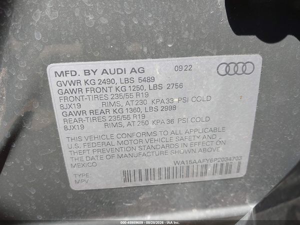 2023 AUDI Q5 SPORTBACK — I9