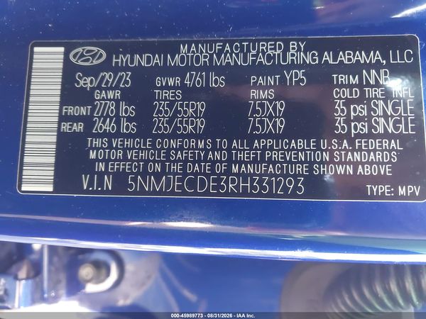 2024 HYUNDAI TUCSON LIMITED — I9