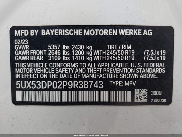 2023 BMW X3 XDRIVE30I