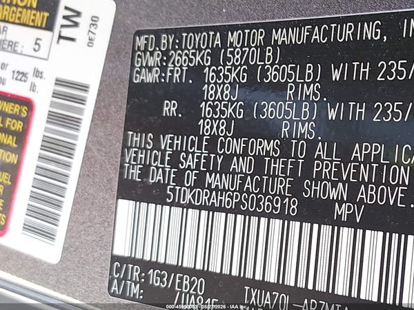 2023 TOYOTA HIGHLANDER XLE — I9