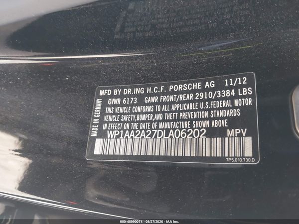 2013 PORSCHE CAYENNE — I9