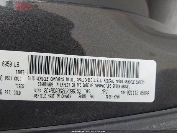 2014 DODGE GRAND CARAVAN SE 30TH ANNIVERSARY — I9