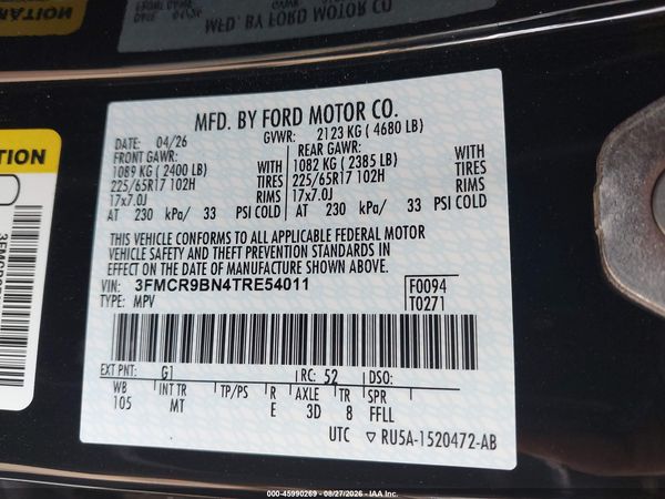 2026 FORD BRONCO SPORT BIG BEND — I9