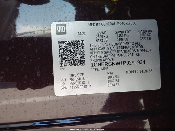 2023 CHEVROLET TRAVERSE FWD LT CLOTH — I9