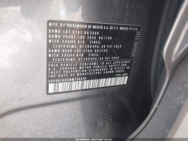 2022 VOLKSWAGEN TIGUAN 2.0T SE — I9