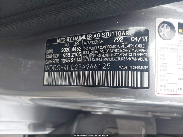 2014 MERCEDES-BENZ C 250 SPORT