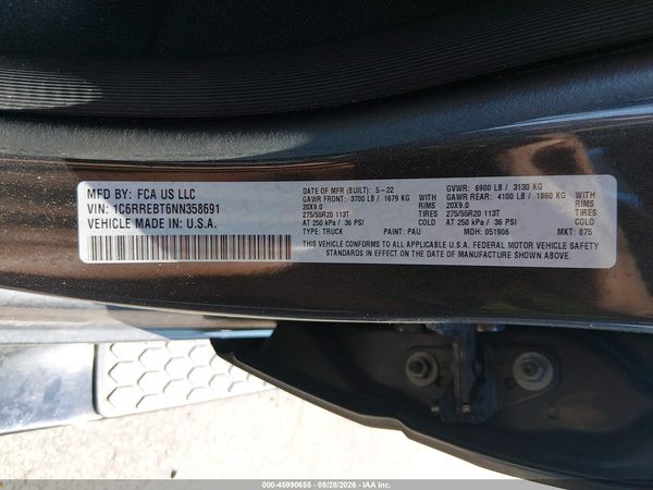2022 RAM 1500 BIG HORN  4X2 6'4 BOX — I9