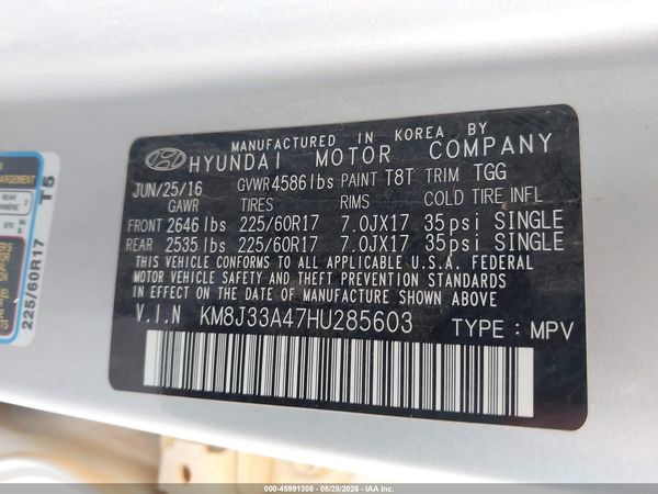 2017 HYUNDAI TUCSON SE