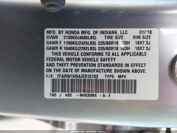 2018 HONDA CR-V EX
