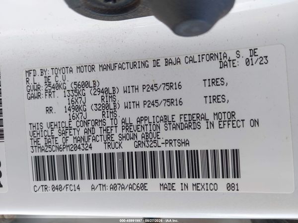2023 TOYOTA TACOMA SR5 V6