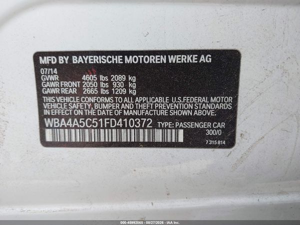 2015 BMW 428 GRAN COUPE — I9