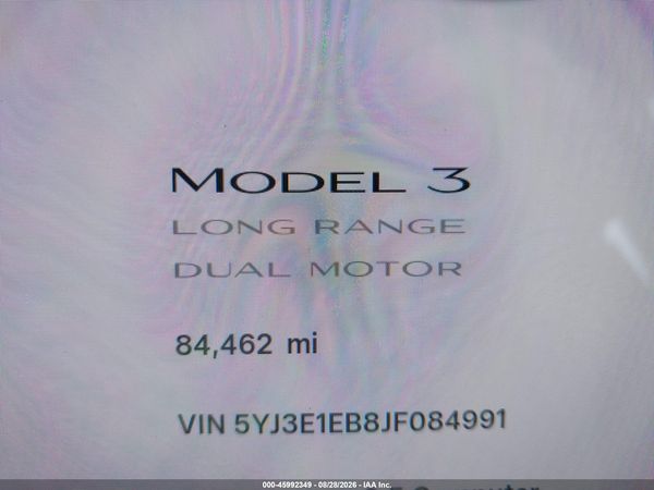 2018 TESLA MODEL 3 LONG RANGE/PERFORMANCE
