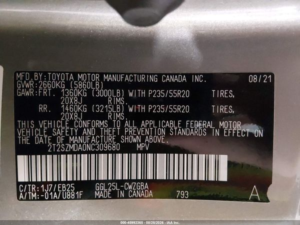 2022 LEXUS RX 350 F SPORT APPEARANCE — I9