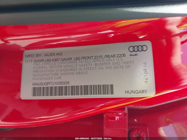 2018 AUDI A3 — I9