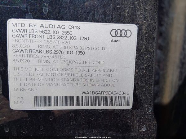 2014 AUDI Q5 3.0T PREMIUM PLUS — I9
