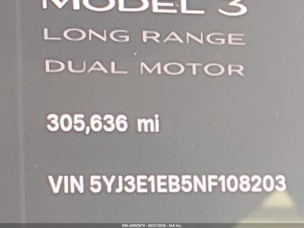 2022 TESLA MODEL 3 — I118