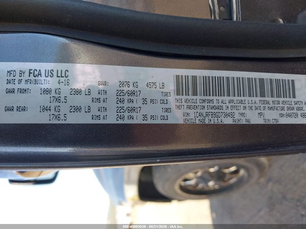 2016 JEEP PATRIOT LATITUDE — I9