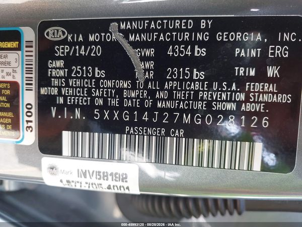 2021 KIA K5 LXS