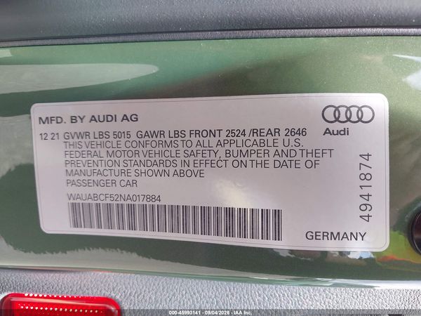 2022 AUDI A5 SPORTBACK — I9