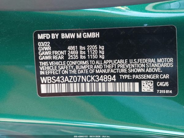2022 BMW M4 COMPETITION XDRIVE
