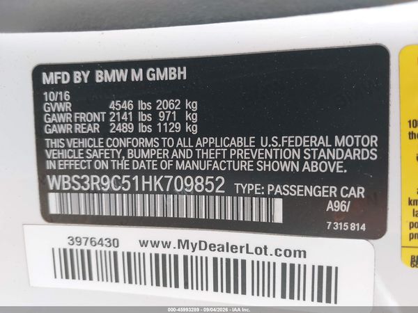 2017 BMW M4 — I9