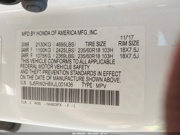 2018 HONDA CR-V EX-L/EX-L NAVI
